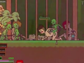 Captivity &vert; 舞台 3 &vert; 裸 女 survivor fights 她的 方法 通过 淫荡 goblins 但 fails 和 得到 性交 硬 吞咽 liters 的 附带 &vert; 无尽 游戏 gameplay p3