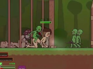 Captivity &vert; podium 3 &vert; naakt vrouw survivor fights haar manier door wulps goblins maar fails en krijgt geneukt hard slikken liters van sperma &vert; hentai spelletje gameplay p3