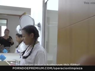 OPERACION LIMPIEZA - Colombian maid seduced and fucked hard by employer