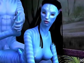 Avatar mel anal fodido por enorme azul prick